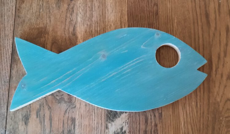 Borrelplank vis blauw / cheeseboard fish blue